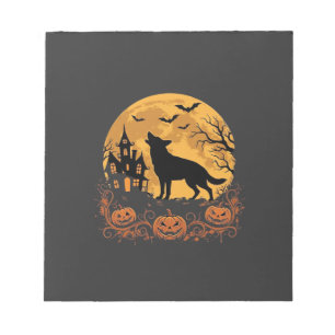 Bloc-note Conception de lune de Halloween de berger allemand