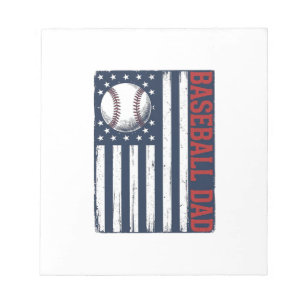 Bloc-note Conception de maillot de drapeau de papa de baseba