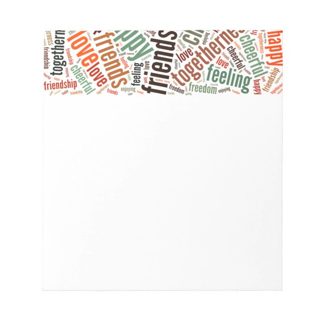 Bloc-note Conception de mots positifs (Devant)