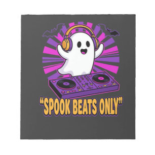 Bloc-note Conception de rythmes Halloween DJ fantôme effraya