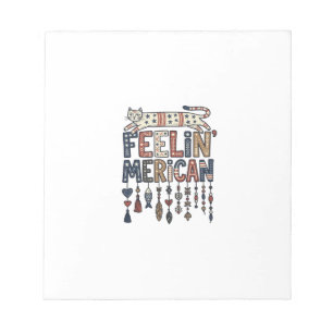 Bloc-note Conception de T-Shirt Américain Chat Folk Patrioti