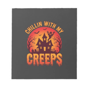 Bloc-note Conception de T-Shirt Halloween Chillin With My Cr