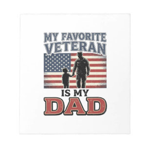 Bloc-note Conception de t-shirt patriotique Mon père est mon