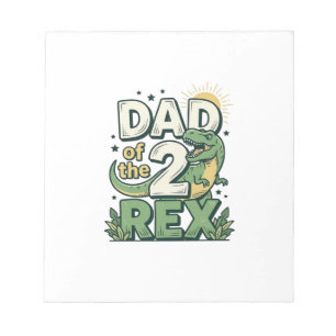 Bloc-note Conception de t-shirt pour papa du 2 Rex dinosaure