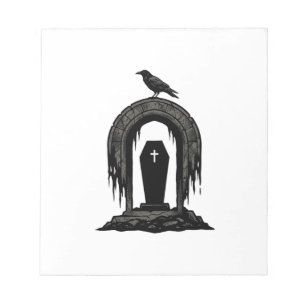 Bloc-note Conception de T-shirt silhouette de tombe de cimet