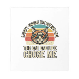 Bloc-note Conception de T-Shirt Vintage Cat Dad Life Chose M