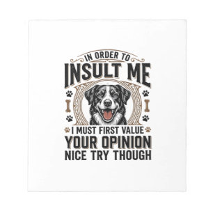 Bloc-note Conception de T-Shirt vintage d'opinion de chien d