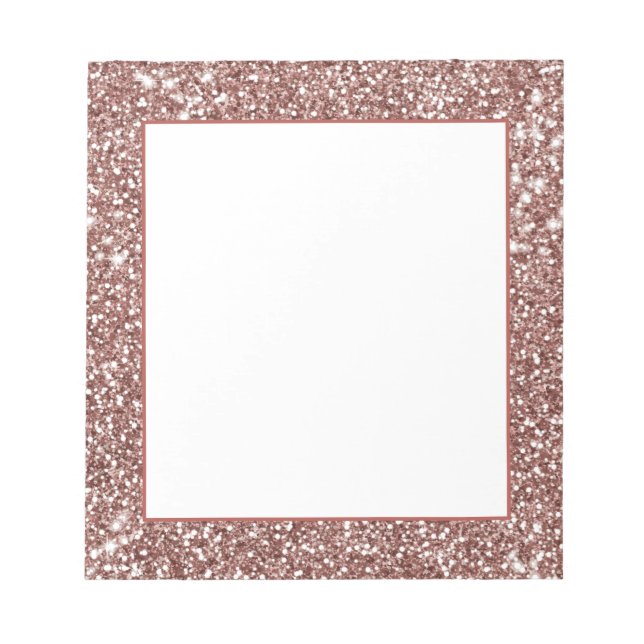 Bloc-note Conception de texture de paillettes de faux or ros (Devant)