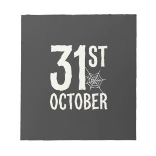 Bloc-note Conception de toile d'araignée Halloween 31 octobr
