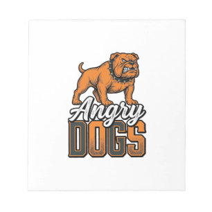 Bloc-note Conception de typographie Bulldog vintage Angry Do