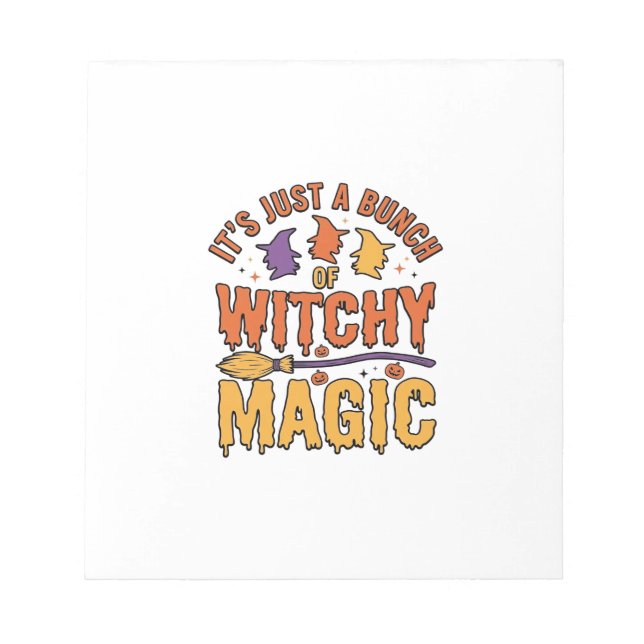 Bloc-note Conception de typographie Halloween magique ensorc (Devant)