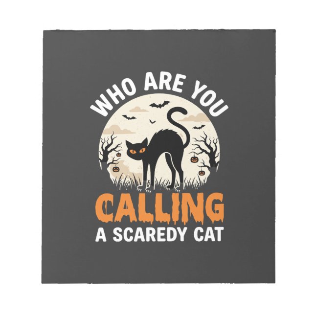 Bloc-note Conception de vecteur de chat noir drôle d'Hallowe (Devant)