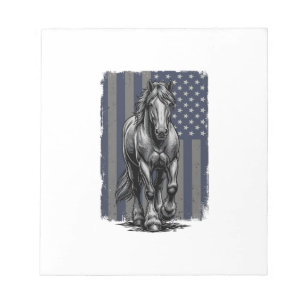Bloc-note Conception de vecteur de drapeau de cheval de trai