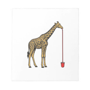 Bloc-note Conception de vecteur de paille à boire de girafe