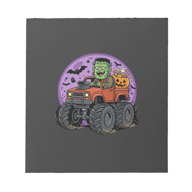 Bloc-note Conception graphique de camion monstre Frankenstei (Devant)