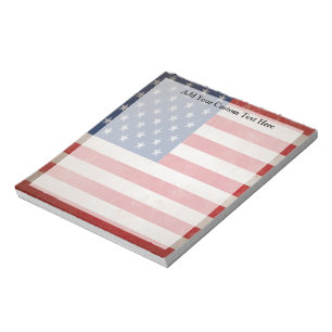 Bloc-note Conception patriotique grunge vintage de drapeau