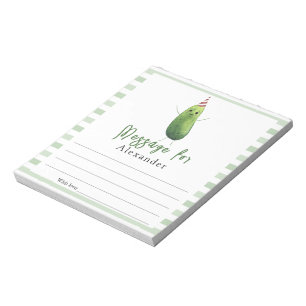 Bloc-note concombre gros aneth Message de la capsule tempore