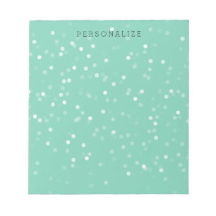 Bloc-note Confetti à la menthe et au livre blanc