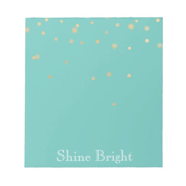 Bloc-note Confetti Mint Gold (Devant)
