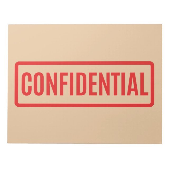 Bloc-note Confidentiel (Devant)