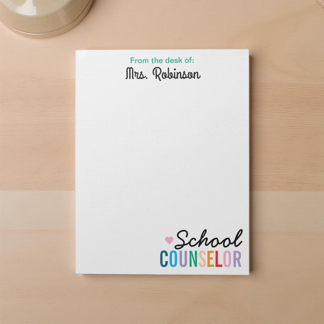 Bloc-note Conseiller scolaire personnalisé Appréciation du p (Créateur téléchargé)
