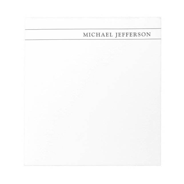 Bloc-note Consultant en noir et blanc Profession juridique (Devant)