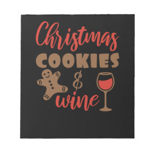 Bloc-note Cookies de Noël et vin