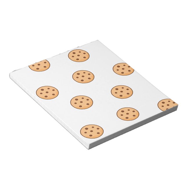 Bloc-note cookies sur blanc (Incliné)