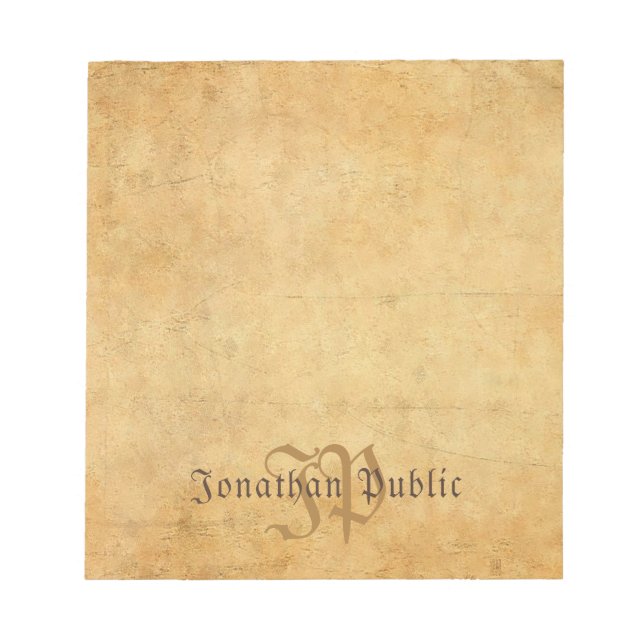 Bloc-note Cool de Modèle de monogramme de texte manuscrit vi (Devant)
