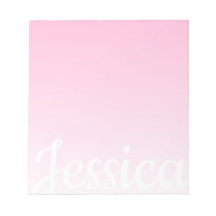 Bloc-note Cool Personnalisable Pink Gradient Ombre Votre Scr