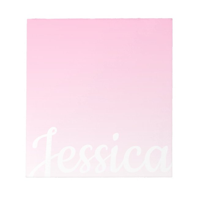 Bloc-note Cool Personnalisable Pink Gradient Ombre Votre Scr (Devant)