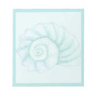 Bloc-note Coquille Cyan