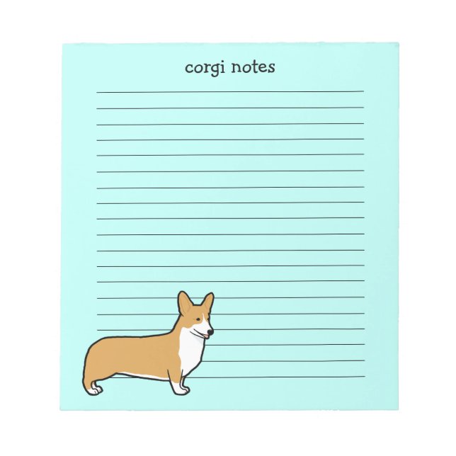Bloc-note Corgi gallois mignon Pembroke (Devant)
