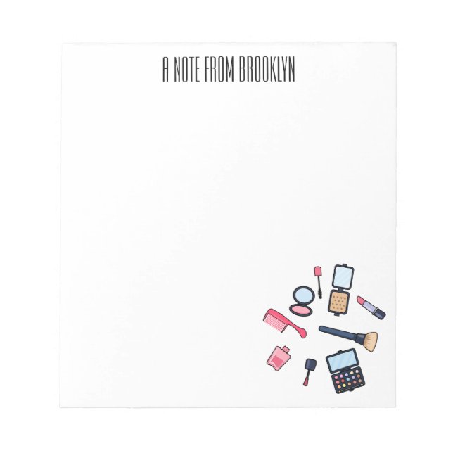 Bloc-note Cosmétique / maquillage illustration (Devant)