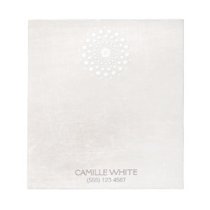 Bloc-note Cosmetology White Rosette Natural and Organic Spa
