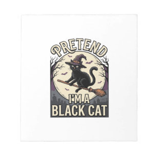 Bloc-note Costume de chat noir vintage Halloween sorcière ch
