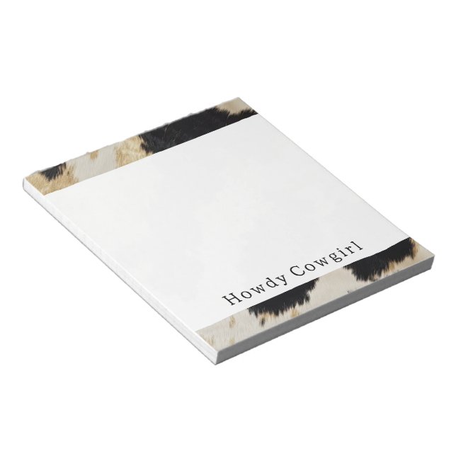 Bloc-note Cosy Black Cream Gold Southwest Cowhide (Incliné)