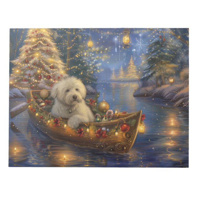 Bloc-note Coton De Tulear Noël Festive Voyage (Devant)