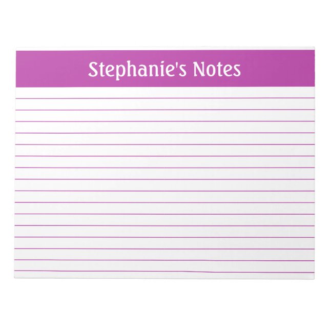 Bloc-note Couche rose foncé 11 x 8,5 Paysage personnalisé (Devant)