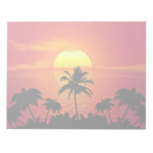 Bloc-note Coucher de soleil tropical