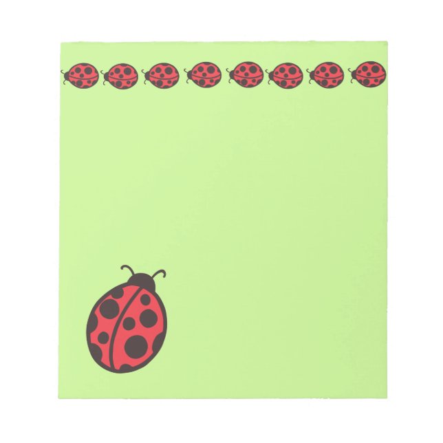 Bloc-note Couette Red Ladybugs Enseignant's Notepad Cadeau (Devant)
