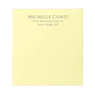 Bloc-note Couleur crème Minimaliste Plain élégant moderne
