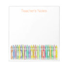 Couleur de l'école Crayons Notes de l'enseignant