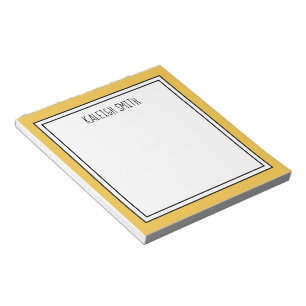 Bloc-note Couleur modifiable blanc jaune personnalisé