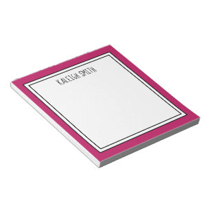 Bloc-note Couleur modifiable blanc rose pâle personnalisée