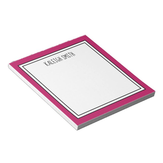 Bloc-note Couleur modifiable blanc rose pâle personnalisée (Incliné)