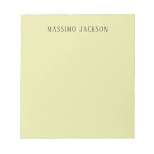 Bloc-note Couleur pastel personnalisée nom minimaliste perso