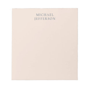 Bloc-note Couleur Rose Champagne Minimaliste Moderne Simple