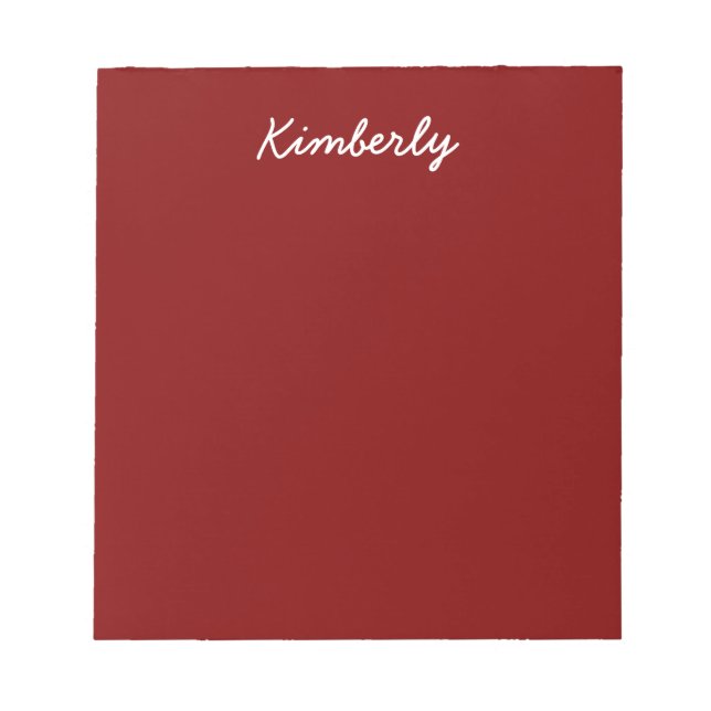 Bloc-note Couleur solide Maroon (Devant)