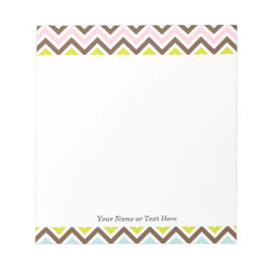 Bloc-note Couleurs aztèques - motif de zigzag chic de